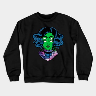 Fancy green alien Crewneck Sweatshirt